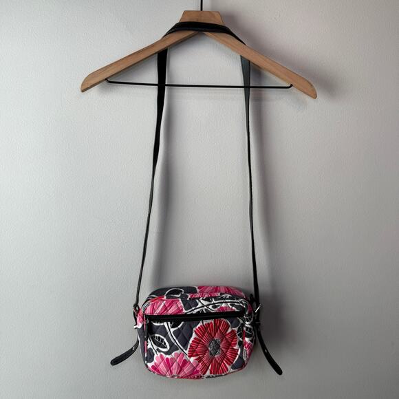 Vera Bradley Cherry Blossom Floral Print Cotton Crossbody Bag Purse - Picture 7 of 9